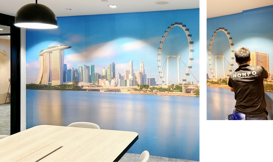 Office Meeting Room After Installation Wallpaper Custom